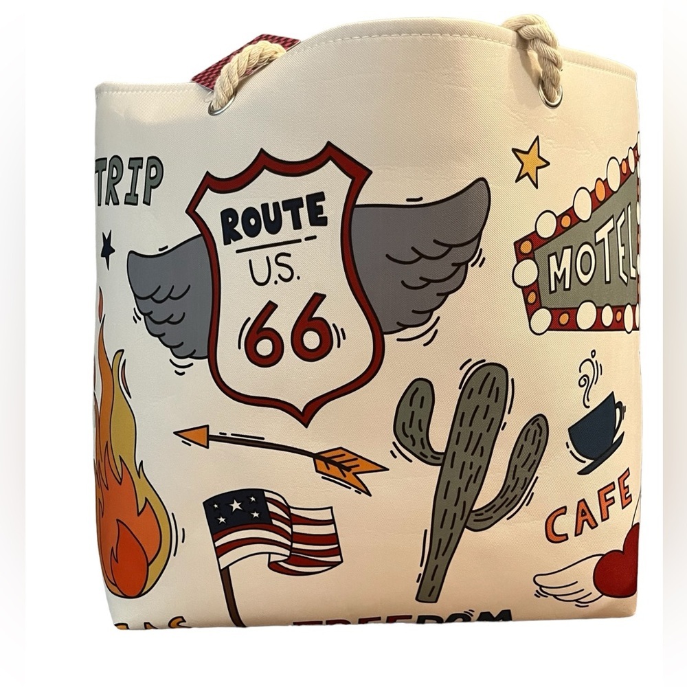 Alfa Bags Tote Route 66 Large,‎ canvas​
